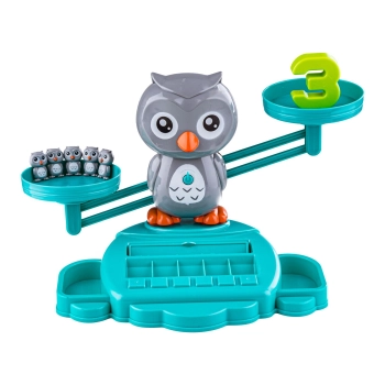 Gra Nauka Liczenia Oraz Angielskiego Fiszki - Równoważnia Waga Szalkowa Sówka Sowa - Owl Balance