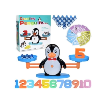Gra Nauka Liczenia - Równoważnia Waga Szalkowa Pingwin - Counting Penguins