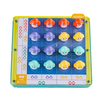 Gra Sudoku, Edukacyjne Puzzle, Klocki, Logiczna Układanka Pingwiny