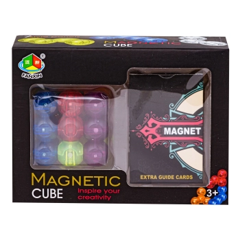 Gra, Układanka Logiczna, Magnetyczna Kostka Do Ułożenia, Klocki + KARTY
