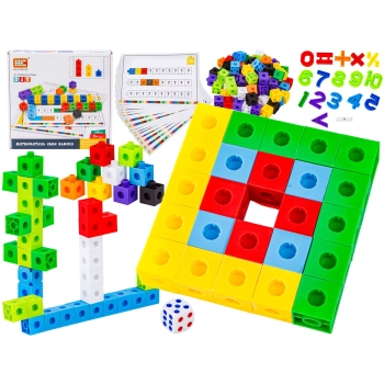 Klocki, Układanka + Karty Gra Logiczna, Nauka Liczenia I Matematyki,