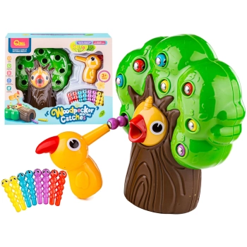 Gra zręcznościowa, Magnetyczny Dzięcioł I Robaczki - DRZEWKO Złap Robaczka NOWA WERSJA