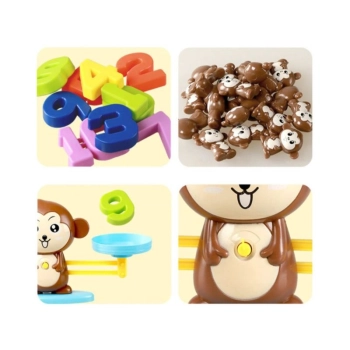 Gra Nauka Liczenia - Równoważnia Waga Szalkowa Małpka - Monkey Balance