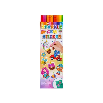 Haft Diamentowy Mozaika Diamentowa Naklejki JEDNOROŻCE ZAMEK SŁODYCZEZestaw 23 Naklejek