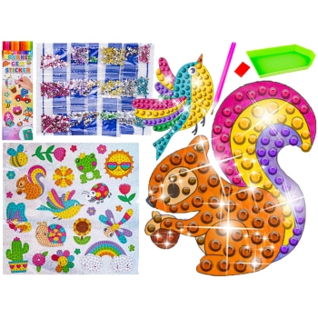 Haft Diamentowy Mozaika Diamentowa Naklejki OGRÓD Zestaw 25 Naklejek