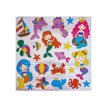Haft Diamentowy Mozaika Diamentowa Naklejki OCEAN SYRENKI Zestaw 21 Naklejek