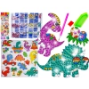 Haft Diamentowy Mozaika Diamentowa Naklejki DINOZAURY Zestaw 18 Naklejek