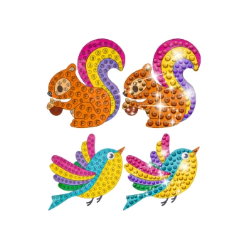 Haft Diamentowy Mozaika Diamentowa Naklejki Mega Zestaw 127 Naklejek MIX