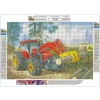 Haft Diamentowy, Obraz, Mozaika Diamentowa Diamond Painting, TRAKTOR Z CHWYTAKIEM 35x25cm