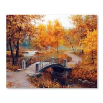 Haft Diamentowy, Obraz, Mozaika Diamentowa Diamond Painting, PARK JESIENIĄ 40x30cm