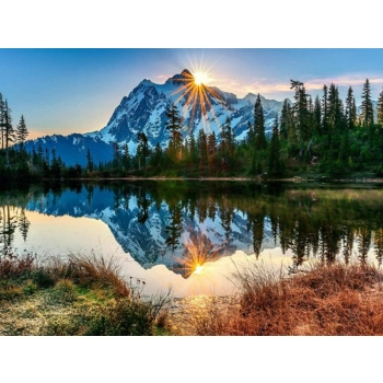 Haft Diamentowy, Obraz, Mozaika Diamentowa Diamond Painting, GÓRSKI KRAJOBRAZ 40x30cm