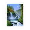 Haft Diamentowy, Obraz, Mozaika Diamentowa Diamond Painting, WODOSPAD Z TĘCZĄ 30x40cm