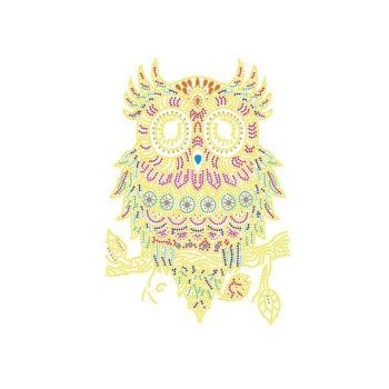 Haft Diamentowy, Obraz, Mozaika Diamentowa Diamond Painting, KOLOROWA SOWA 30x40cm