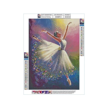 Haft Diamentowy, Obraz, Mozaika Diamentowa Diamond Painting, TAŃCZĄCA BALETNICA 30x40cm