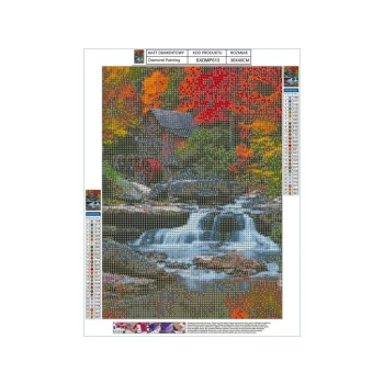 Haft Diamentowy, Obraz, Mozaika Diamentowa Diamond Painting, LEŚNY POTOK 30x40cm