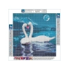 Haft Diamentowy, Obraz, Mozaika Diamentowa Diamond Painting, DWA ŁABĘDZIE 30x30cm