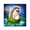 Haft Diamentowy, Obraz, Mozaika Diamentowa Diamond Painting, JEŻYK NA LISTKU 30x30cm