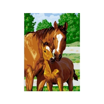 Haft Diamentowy, Obraz, Mozaika Diamentowa Diamond Painting, UROCZY ŹREBAK 30x40cm