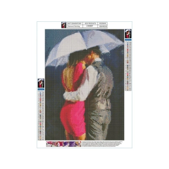 Haft Diamentowy, Obraz, Mozaika Diamentowa Diamond Painting, POD PARASOLEM 30x40cm