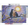 Haft Diamentowy, Obraz, Mozaika Diamentowa Diamond Painting, RODZINA KOTÓW NA DRZEWIE 40x30cm