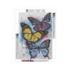 Haft Diamentowy, Obraz, Mozaika Diamentowa Diamond Painting, KOLOROWE MOTYLE 30x40cm
