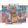 Haft Diamentowy, Obraz, Mozaika Diamentowa Diamond Painting, 4 KOTKI 40x30cm