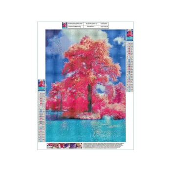 Haft Diamentowy, Obraz, Mozaika Diamentowa Diamond Painting, BAJKOWE DRZEWO 30x40cm