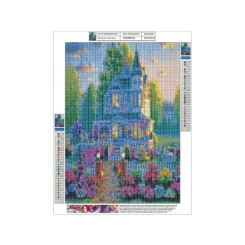 Haft Diamentowy, Obraz, Mozaika Diamentowa Diamond Painting, WILLA Z OGRODEM 30x40cm