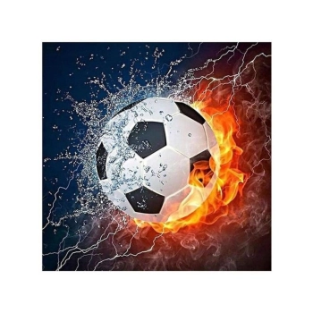 Haft Diamentowy, Obraz, Mozaika Diamentowa Diamond Painting, PIŁKA NOŻNA 30x30cm