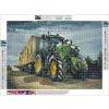 Haft Diamentowy, Obraz, Mozaika Diamentowa Diamond Painting, ZIELONY CIĄGNIK TRAKTOR 40x30cm