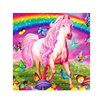 Haft Diamentowy, Obraz, Mozaika Diamentowa Diamond Painting, BAJKOWA SCENERIA Koń 30x30cm