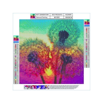 Haft Diamentowy, Obraz, Mozaika Diamentowa Diamond Painting, DMUCHAWCE 30x30cm