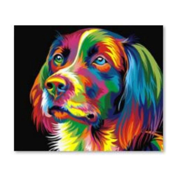 Haft Diamentowy, Obraz, Mozaika Diamentowa Diamond Painting, PIES - KOLOR 30x30cm