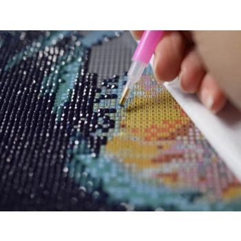 Haft Diamentowy, Obraz, Mozaika Diamentowa Diamond Painting, PIES - KOLOR 30x30cm