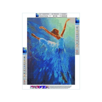 Haft Diamentowy, Obraz, Mozaika Diamentowa Diamond Painting, BALETNICA 30x40cm