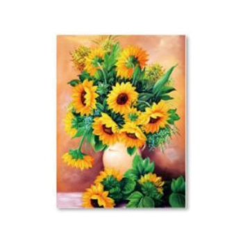 Haft Diamentowy, Obraz, Mozaika Diamentowa Diamond Painting, SŁONECZNIKI 30x40cm