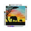 Haft Diamentowy, Obraz, Mozaika Diamentowa Diamond Painting, SŁONIE 30x30cm
