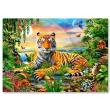 Haft Diamentowy, Obraz, Mozaika Diamentowa Diamond Painting, TYGRYS 40x30cm