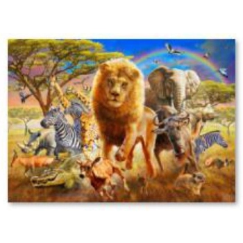 Haft Diamentowy, Obraz, Mozaika Diamentowa Diamond Painting, ZWIERZĘTA AFRYKI 40x30cm