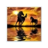 Haft Diamentowy, Obraz, Mozaika Diamentowa Diamond Painting, KONIE - ZACHÓD SŁOŃCA 30x30cm