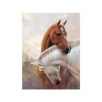 Haft Diamentowy, Obraz, Mozaika Diamentowa Diamond Painting, DWA KONIE 30x40cm