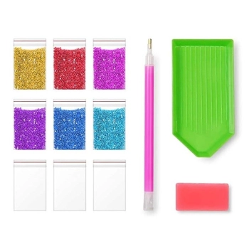 Haft Diamentowy, Obraz, Mozaika Diamentowa Diamond Painting, ZACHÓD SŁOŃCA - PLAŻA 40x30cm