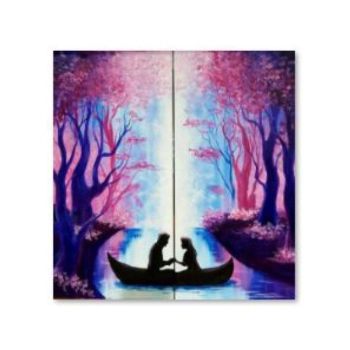 Haft Diamentowy, Obraz, Mozaika Diamentowa Diamond Painting, ZAKOCHANA PARA 30x30cm