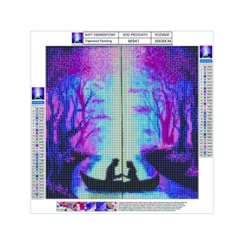 Haft Diamentowy, Obraz, Mozaika Diamentowa Diamond Painting, ZAKOCHANA PARA 30x30cm