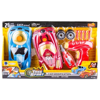 Samochód sportowy do rozkręcania i skręcania Wkrętarka 26el. Przecena 2