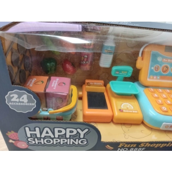 Edukacyjna sklepowa kasa fiskalna - mikrofon, waga, czytnik, akcesoria Przecena 2