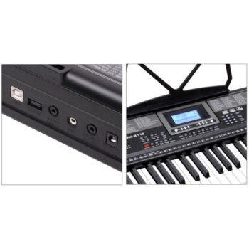 Keyboard MK-2115 Organy, 61 Klawiszy, Zasilacz, Podświetlane Klawisze