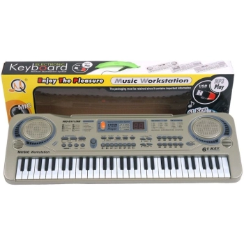 Keyboard MQ-811 Organki, 61 Klawiszy, Zasilacz, Mikrofon, USB