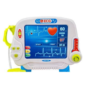 Wózek Lekarski Z Akcesoriami, Zestaw Doktora Czerwony