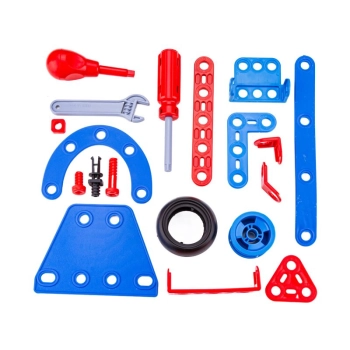 Klocki ELASTYCZNE Konstrukcyjne, Maszyny, Pojazdy, Auto, Samochód, Samolot, Pociąg Do Rozkręcania I Skręcania 6w1 142 El.